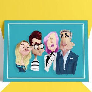 SCHITT'S CREEK - Hand Drawn Caricature - Poster Art Print